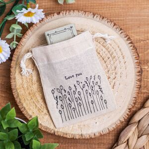 East of India 'Love You' Small Drawstring Bag East of India 'Love You' Small Drawstring Bag