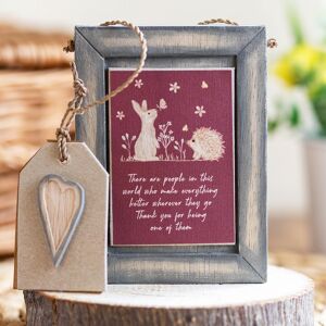 East of India Meadow Friends Rabbit & Hedgehog Wooden Sign East of India Meadow Friends Rabbit & Hedgehog Wooden Sign