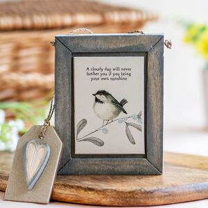 East of India 'A Cloudy Day' Bird Wooden Sign East of India 'A Cloudy Day' Bird Wooden Sign