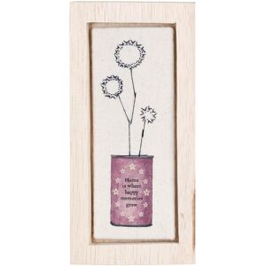 East of India ‘Home Is Where’ Flower Picture Wooden Sign East of India ‘Home Is Where’ Flower Picture Wooden Sign