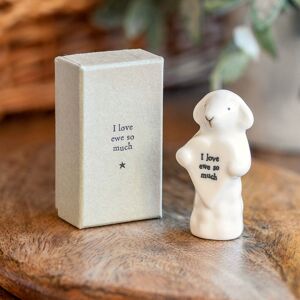 East of India Boxed Porcelain Sheep With Heart East of India Boxed Porcelain Sheep With Heart