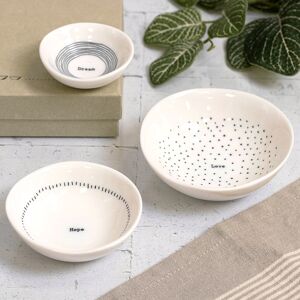 East of India ‘Love, Hope & Dream’ Set Of 3 Boxed Bowls East of India ‘Love, Hope & Dream’ Set Of 3 Boxed Bowls