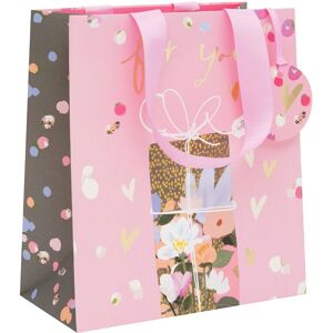 Glick Stephanie Dyment Pink Present Medium Gift Bag Glick Stephanie Dyment Pink Present Medium Gift Bag