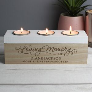 Personalised Memento Company Personalised ‘In Loving Memory’ Triple Tea Light Box Personalised Memento Company Personalised ‘In Loving Memory’ Triple Tea Light Box