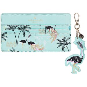 Sara Miller Mint Ostrich Travel Organiser and Keyring Gift Set Sara Miller Mint Ostrich Travel Organiser and Keyring Gift Set