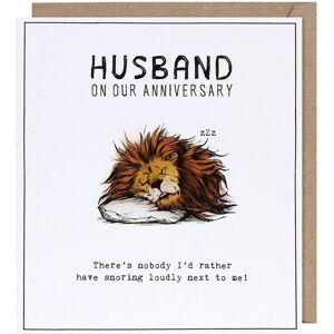 Pigment Etched Snoring Loudly Husband Anniversary Card Pigment Etched Snoring Loudly Husband Anniversary Card