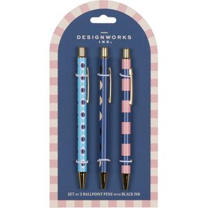 Designworks Ink A Dopo Eye/Moon/Stripes Set of 3 Ballpoint Pens Designworks Ink A Dopo Eye/Moon/Stripes Set of 3 Ballpoint Pens