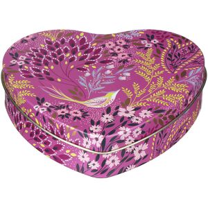 Sara Miller Haveli Garden Mauve Songbird Small Heart Shaped Tin Sara Miller Haveli Garden Mauve Songbird Small Heart Shaped Tin