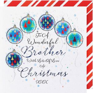 Wendy Jones-Blackett Festive Baubles ‘Brother’ Luxury Christmas Card Wendy Jones-Blackett Festive Baubles ‘Brother’ Luxury Christmas Card