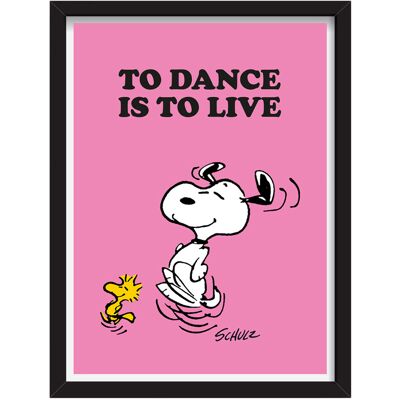 Magpie Peanuts To Dance Is To Live Snoopy A3 Framed Art Print Magpie Peanuts To Dance Is To Live Snoopy A3 Framed Art Print