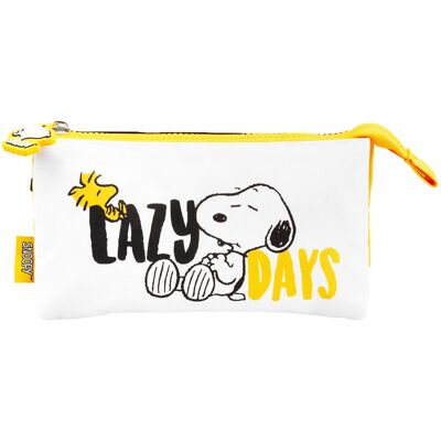 Peanuts Snoopy Lazy Days Triple Divide Pencil Case Peanuts Snoopy Lazy Days Triple Divide Pencil Case