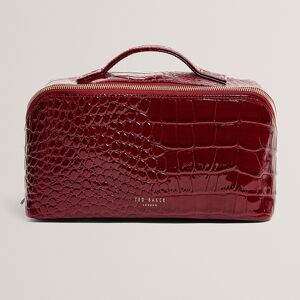 Ted Baker VIEDA Wine Croc Effect Small Makeup Bag Ted Baker VIEDA Wine Croc Effect Small Makeup Bag