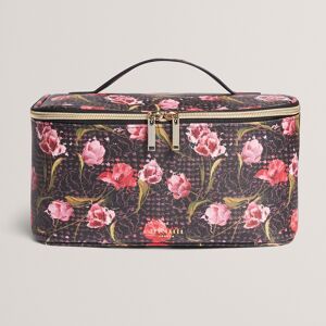 Ted Baker TULBY Black Floral Check Print Large Makeup Bag Ted Baker TULBY Black Floral Check Print Large Makeup Bag