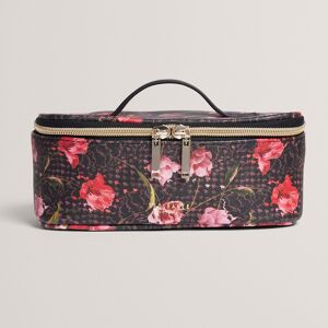 Ted Baker TULIINA Black Floral Check Print Medium Makeup Bag Ted Baker TULIINA Black Floral Check Print Medium Makeup Bag