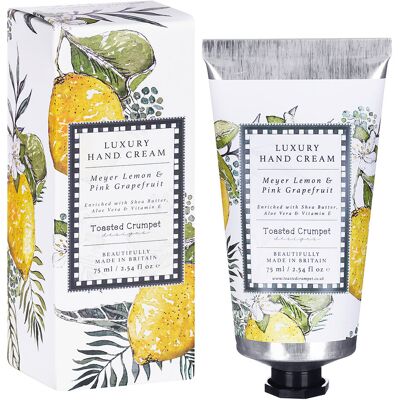 Toasted Crumpet Meyer Lemon & Pink Grapefruit Luxury Hand Cream Toasted Crumpet Meyer Lemon & Pink Grapefruit Luxury Hand Cream