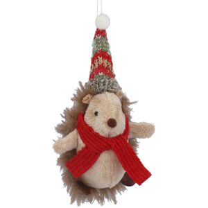 Gisela Graham Fabric Hedgehog with Hat & Scarf Tree Decoration Gisela Graham Fabric Hedgehog with Hat & Scarf Tree Decoration