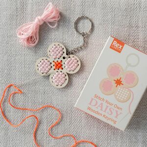 Rex London Stitch Your Own Wooden Daisy Keyring Rex London Stitch Your Own Wooden Daisy Keyring