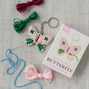 Rex London Stitch Your Own Wooden Butterfly Keyring Rex London Stitch Your Own Wooden Butterfly Keyring
