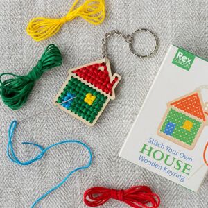 Rex London Stitch Your Own Wooden House Keyring Rex London Stitch Your Own Wooden House Keyring