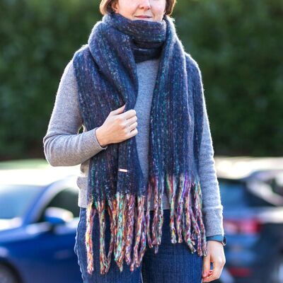 Equilibrium Navy Cosy Flecked Scarf Equilibrium Navy Cosy Flecked Scarf