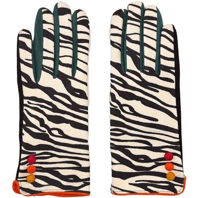 House Of Disaster Zebra Animal Print Gloves House Of Disaster Zebra Animal Print Gloves