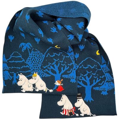 House Of Disaster Moomin Blue Forest Embroidered Scarf House Of Disaster Moomin Blue Forest Embroidered Scarf