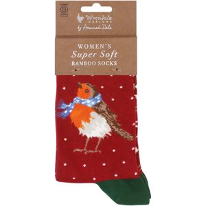 Wrendale Designs ‘Season's Tweetings’ Fair Isle Red Robin Women's Bamboo Christmas Socks Wrendale Designs ‘Season's Tweetings’ Fair Isle Red Robin Women's Bamboo Christmas Socks