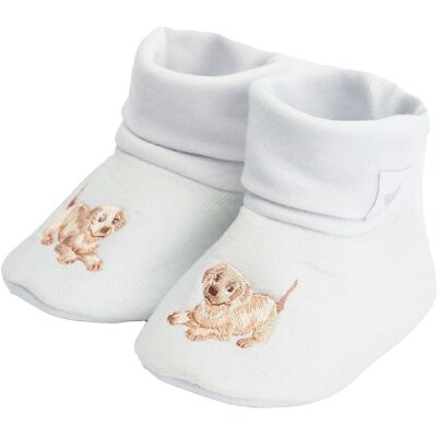 Wrendale Designs Little Paws Embroidered Baby Booties Wrendale Designs Little Paws Embroidered Baby Booties