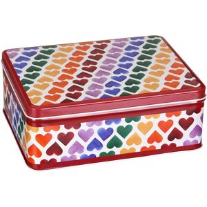 Emma Bridgewater Rainbow Hearts Deep Rectangular Tin Emma Bridgewater Rainbow Hearts Deep Rectangular Tin