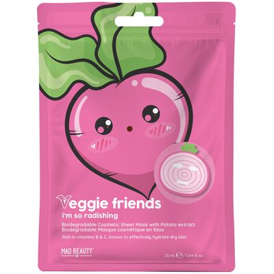 Mad Beauty Veggie Friends Radish Cosmetic Sheet Mask Mad Beauty Veggie Friends Radish Cosmetic Sheet Mask