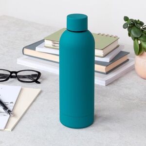 Rex London Petrol Blue Rubber Coated Steel 500ml Water Bottle - Water Bottle Rex London Petrol Blue Rubber Coated Steel 500ml Water Bottle - Water Bottle