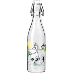 Moomin ‘Fun In The Water’ 500ml Glass Bottle Moomin ‘Fun In The Water’ 500ml Glass Bottle