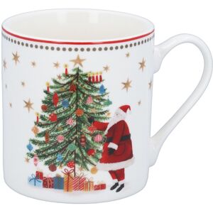Gisela Graham Nostalgia Santa & Tree Bone China Mug Gisela Graham Nostalgia Santa & Tree Bone China Mug