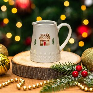 Gisela Graham Gingerbread House Stoneware Mini Jug Gisela Graham Gingerbread House Stoneware Mini Jug