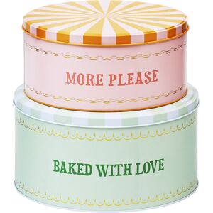 Yvonne Ellen ‘More Please/Baked with Love’ Set of Two Round Cake Tins Yvonne Ellen ‘More Please/Baked with Love’ Set of Two Round Cake Tins