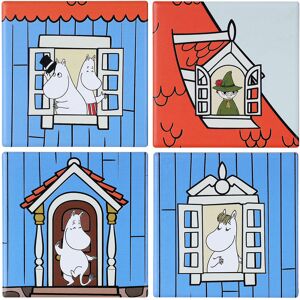Moomin Window Set of 4 Ceramic Coasters Moomin Window Set of 4 Ceramic Coasters