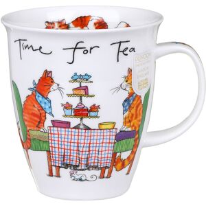 Dunoon Time For Tea Cat Nevis Shape Mug Dunoon Time For Tea Cat Nevis Shape Mug