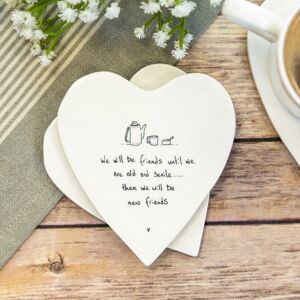 East of India ‘We Will Be Friends’ Heart Shaped Coaster East of India ‘We Will Be Friends’ Heart Shaped Coaster