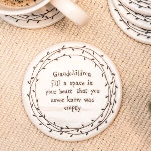 East of India Grandchildren Fill a Space in Your Heart… Porcelain Leaf Coaster East of India Grandchildren Fill a Space in Your Heart… Porcelain Leaf Coaster