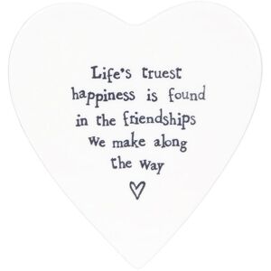 East of India Life's True Happiness Porcelain Coaster East of India Life's True Happiness Porcelain Coaster