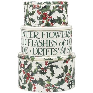 Emma Bridgewater Set of Three Holly Round Cake Tins Emma Bridgewater Set of Three Holly Round Cake Tins