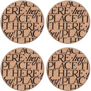 Emma Bridgewater Black Toast Set Of 4 Round Cork Coasters Emma Bridgewater Black Toast Set Of 4 Round Cork Coasters