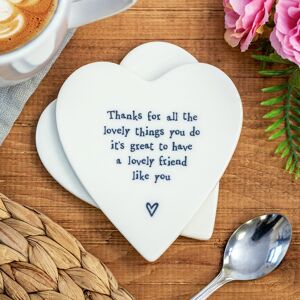 East of India ‘Lovely Things’ Heart Shaped Coaster East of India ‘Lovely Things’ Heart Shaped Coaster
