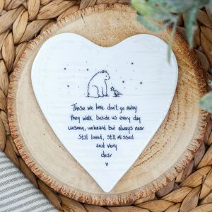 East of India ‘Those We Love Don’t Go Away’ Heart Coaster East of India ‘Those We Love Don’t Go Away’ Heart Coaster
