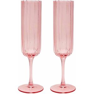 Widdop & Co Widdop & Co Set of 2 Hestia Bright Pink Scalloped Glass Champagne Flutes Widdop Widdop & Co Widdop & Co Set of 2 Hestia Bright Pink Scalloped Glass Champagne Flutes Widdop