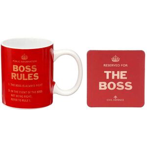 Widdop & Co Widdop & Co Civil Defence The Boss Mug & Coaster Set Widdop & Co Widdop & Co Civil Defence The Boss Mug & Coaster Set