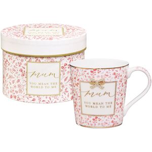 Lesser & Pavey Madelaine Pink Floral ‘Mean The World’ Mum Fine China Mug Lesser & Pavey Madelaine Pink Floral ‘Mean The World’ Mum Fine China Mug