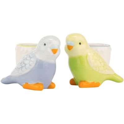 Cath Kidston Egg Cups Set of 2 - Egg Cups with Budgie Designs Cath Kidston Egg Cups Set of 2 - Egg Cups with Budgie Designs