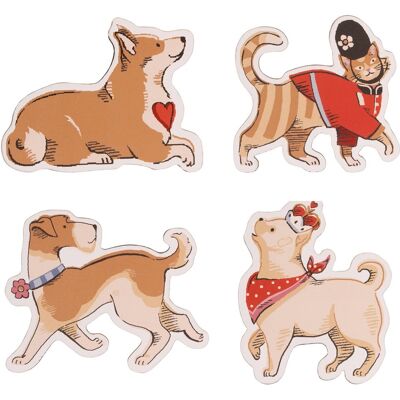 Cath Kidston London Town Cat & Dogs Set of 4 Coasters Cath Kidston London Town Cat & Dogs Set of 4 Coasters