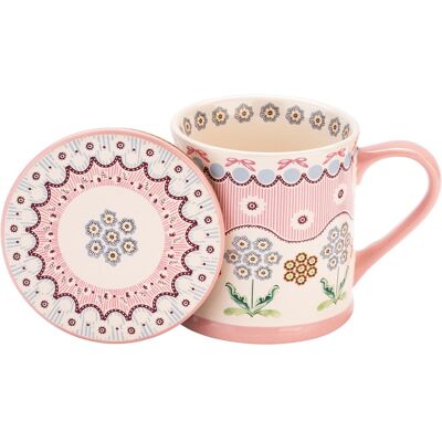 Cath Kidston Spitalfields Silk Mug & Coaster Set Cath Kidston Spitalfields Silk Mug & Coaster Set